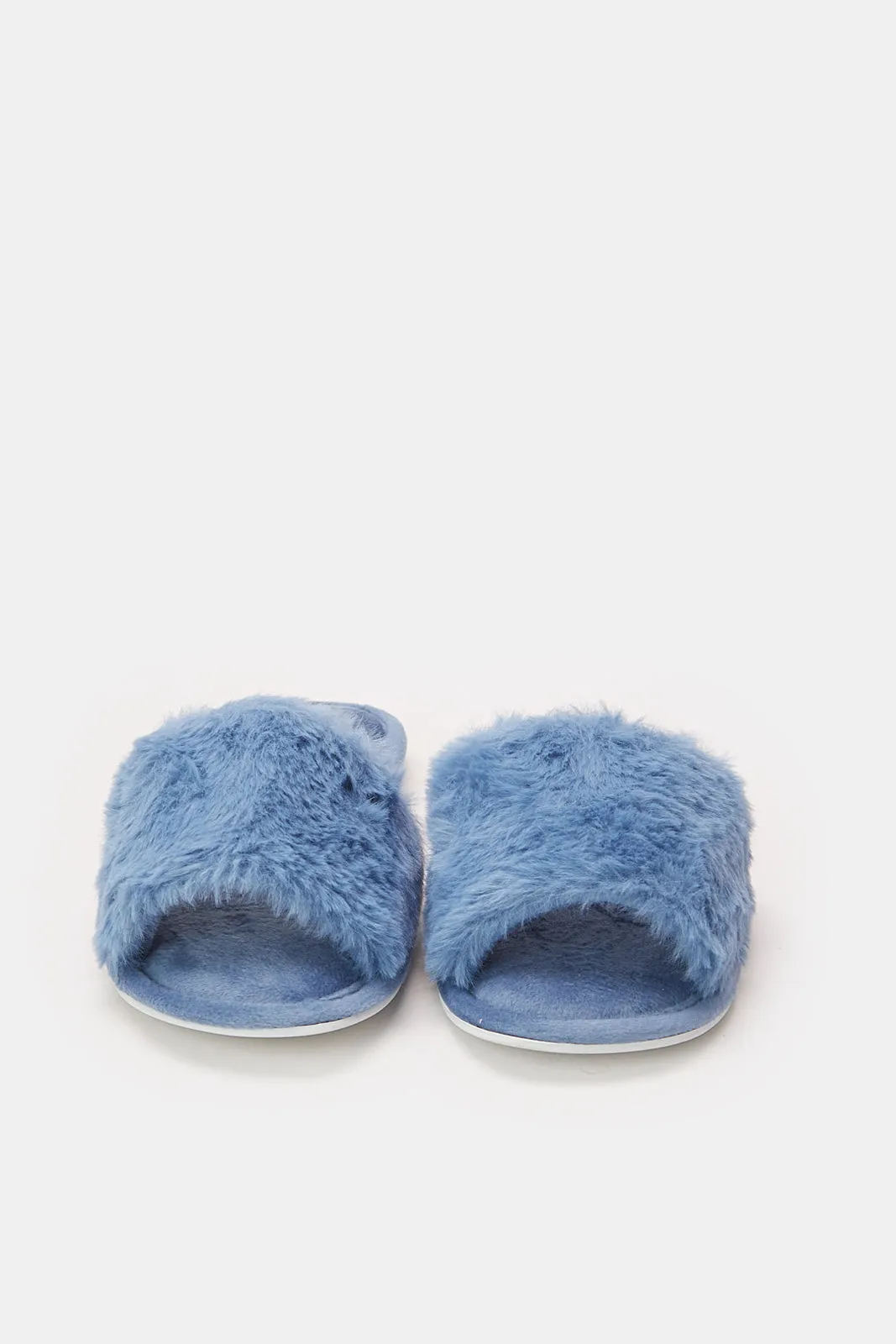 Women Blue Classic Fur Slipper