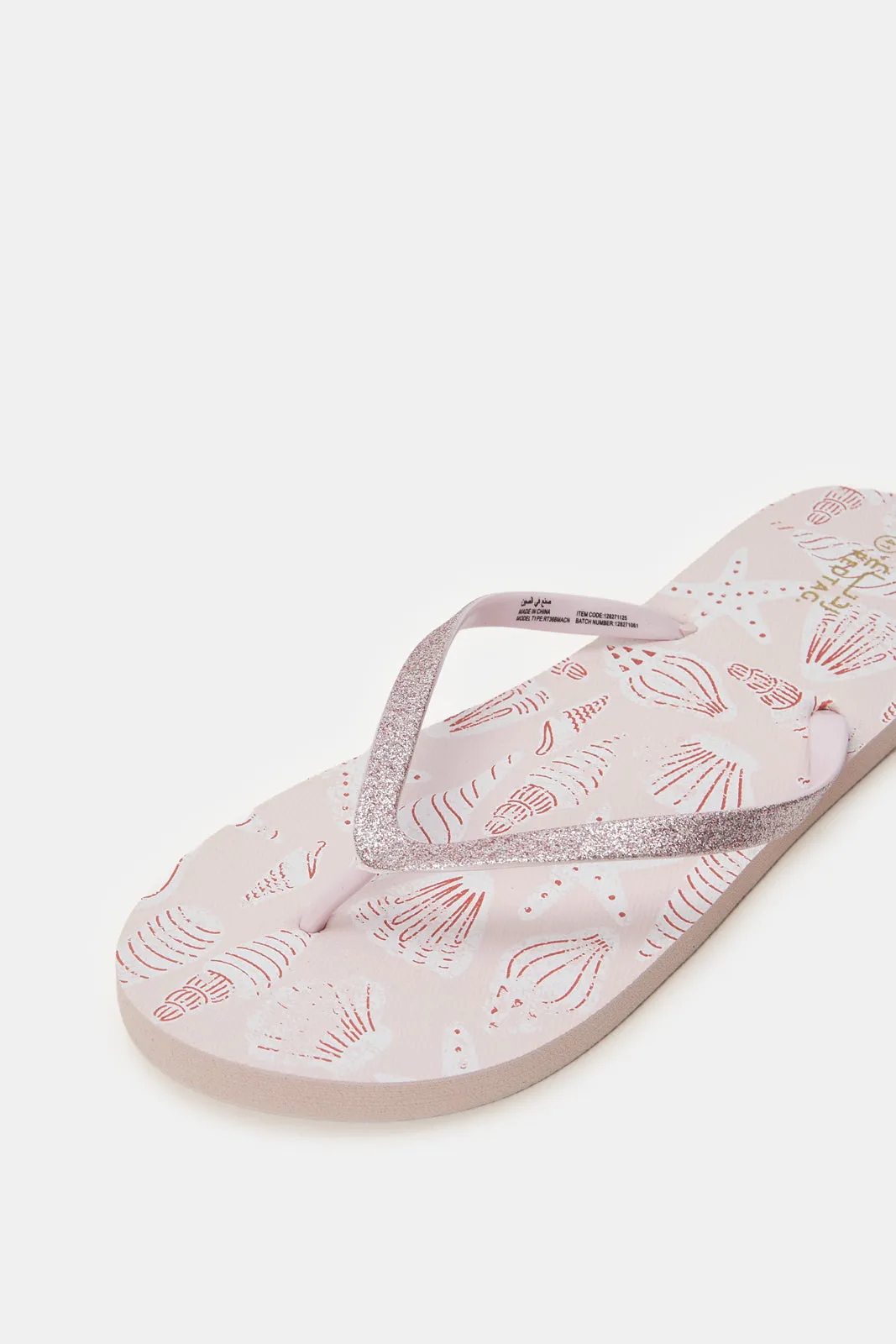 Women Pink Embellished Flip Flop