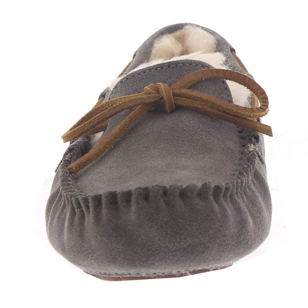 Women's Shoes UGG DAKOTA Suede Indoor/Outdoor Moccasin Slippers 1107949 PEWTER