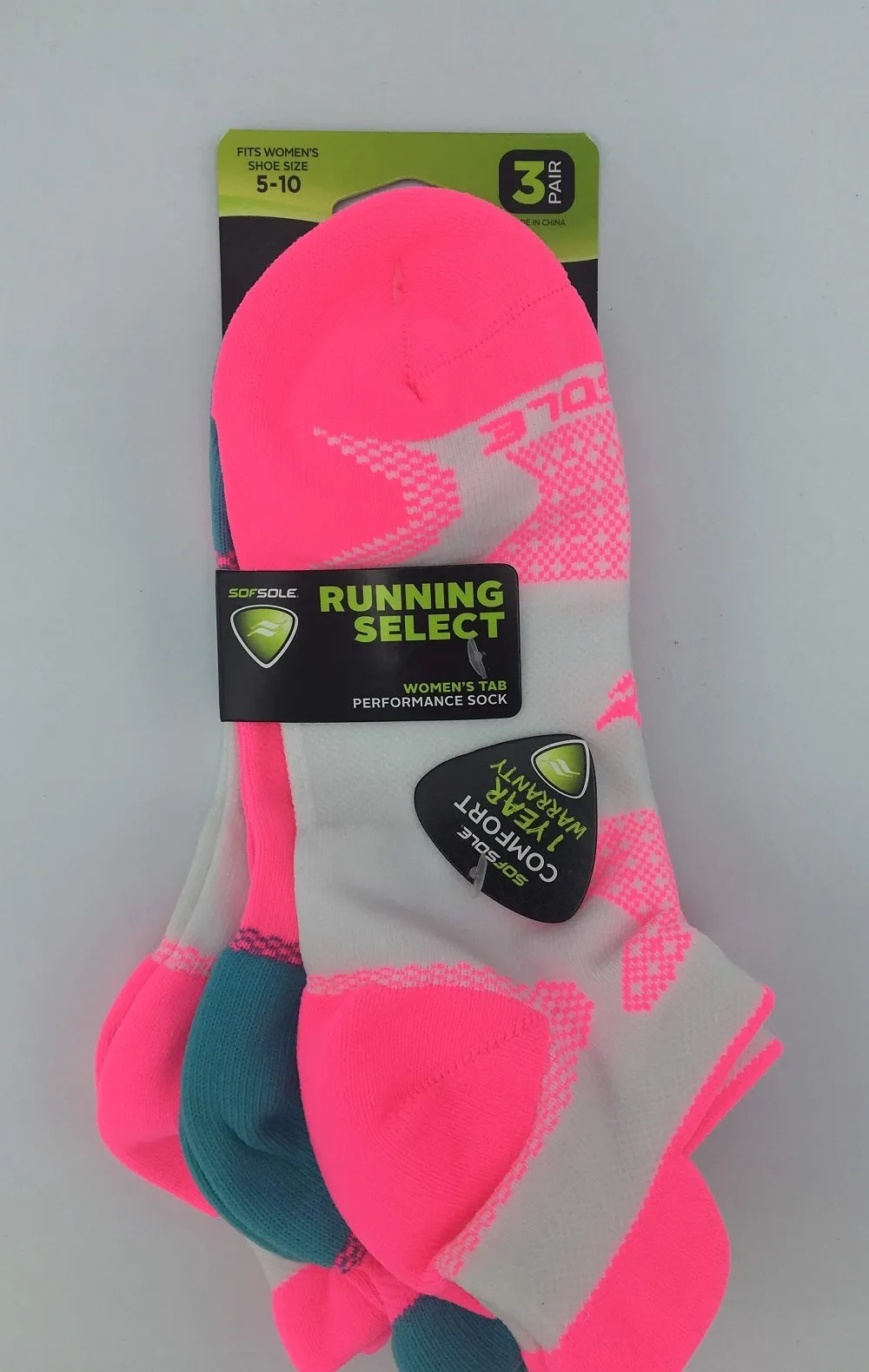 Womens Sof Sole Running Select 3 Pack Socks